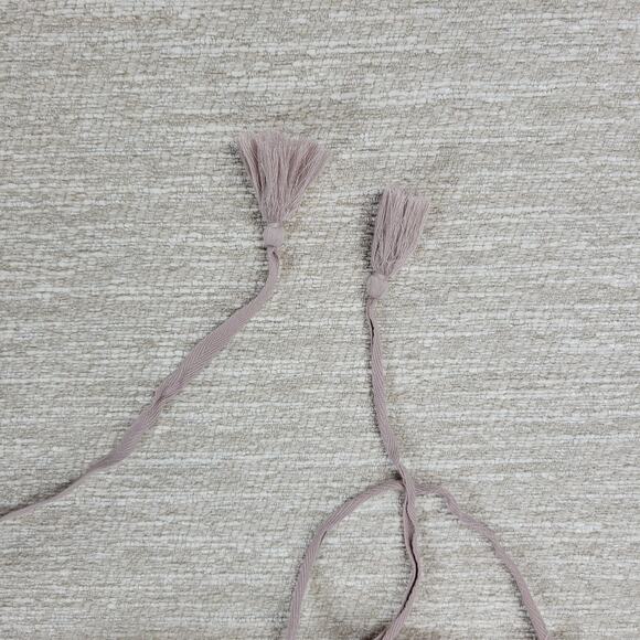 Aerie Dress Womens M Pink Cotton Crochet Adjustable Straps Flowy Boho Tie Back - Picture 9 of 16